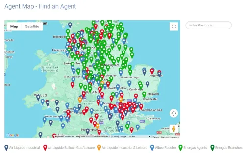 gas near me Energas UK map
